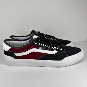Vans Mens Skateboarding Shoes Low Top Sneakers Black Burgundy Size 12